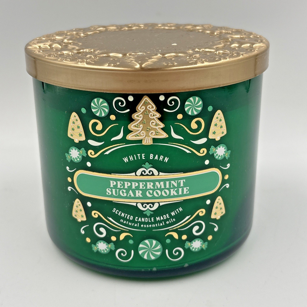 Bath & Body Works 3 Wick Large Candle 14.5 oz - Peppermint Sugar Cookie